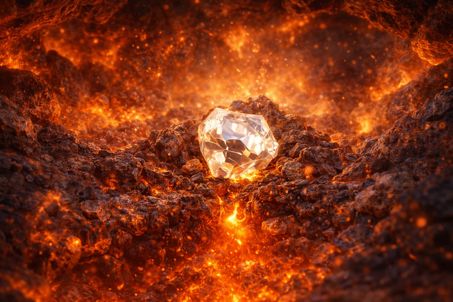 Natural Diamond Formation Deep Inside the Earth